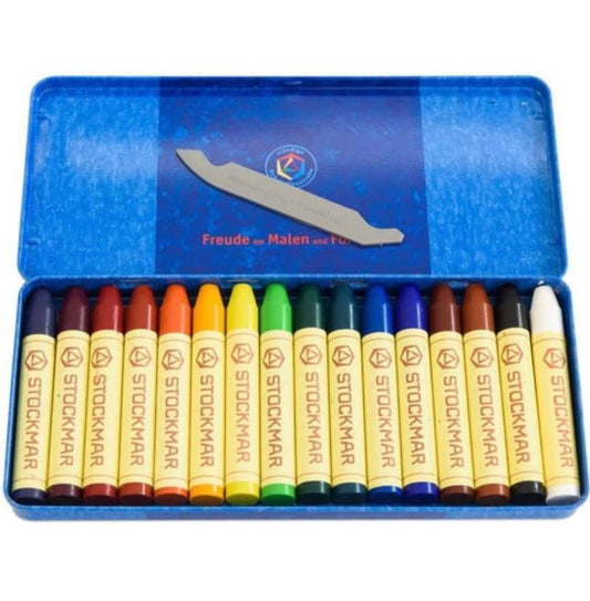 Stockmar wax stick Crayons 16 tin