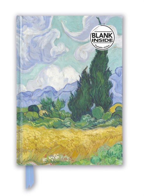 Blank Notebook Van Gogh Wheat Field with Cypresses