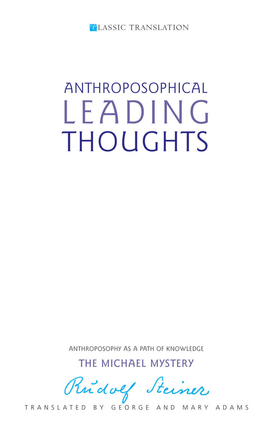 Anthroposophical Leading Thoughts