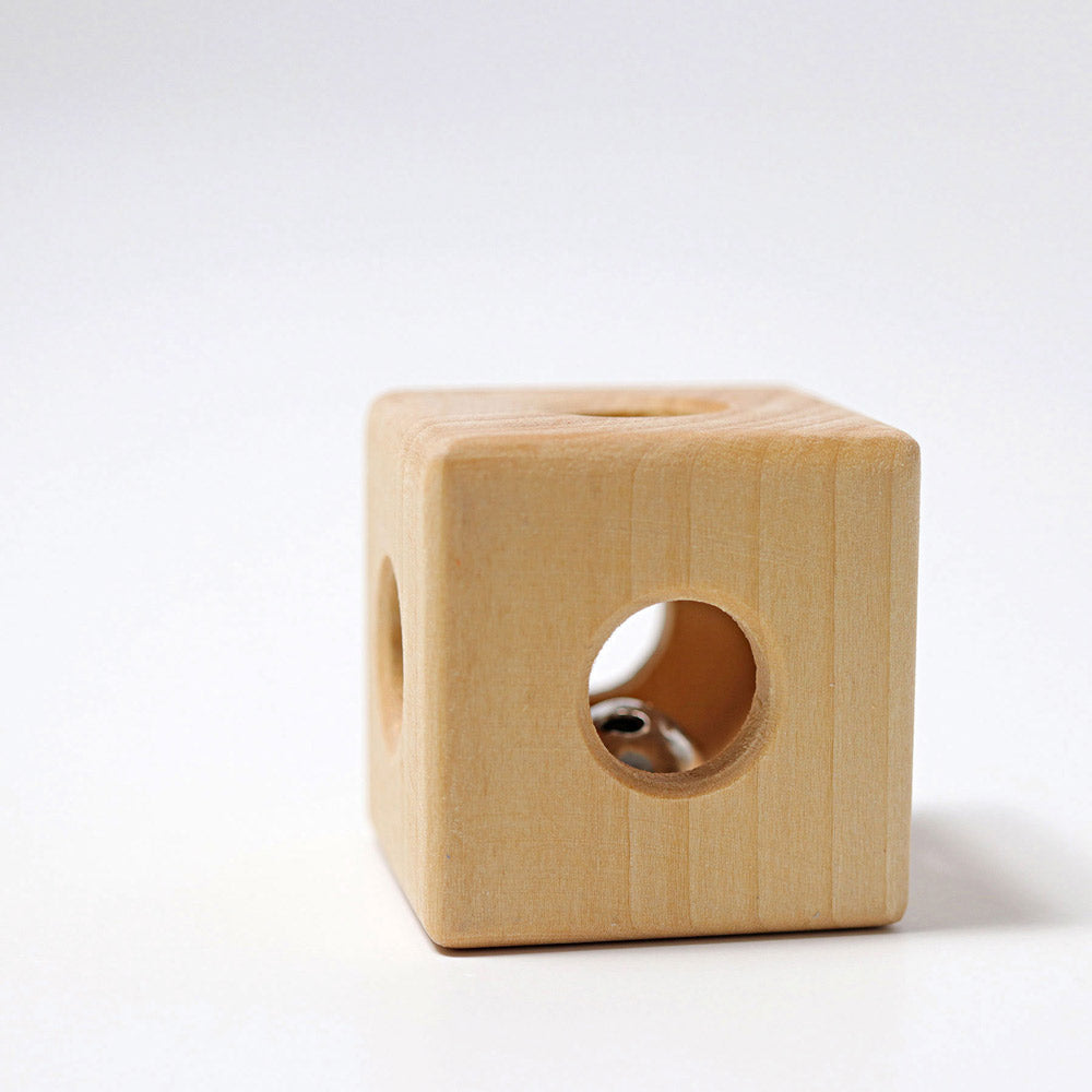 Wooden Cube with Bell