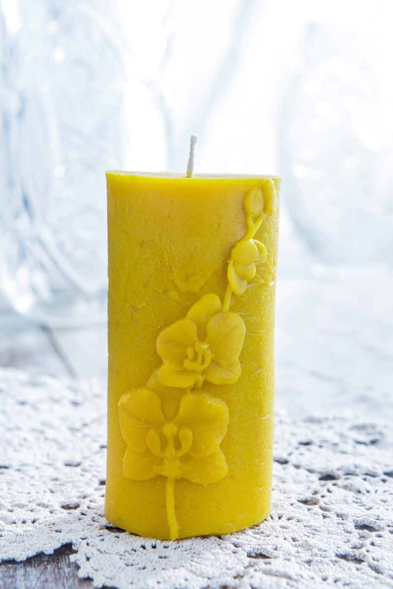 Candle with Orchid