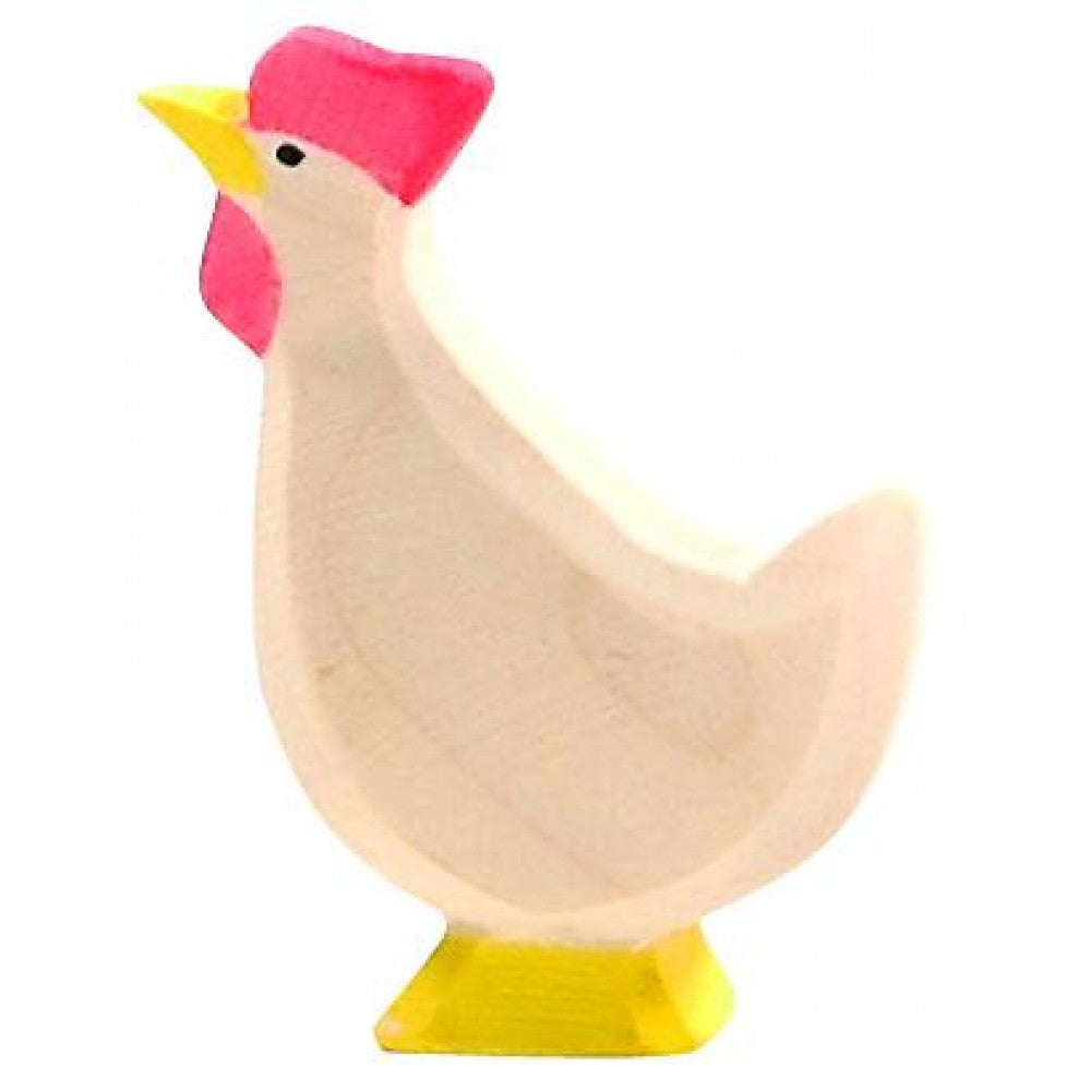 Wooden White Hen