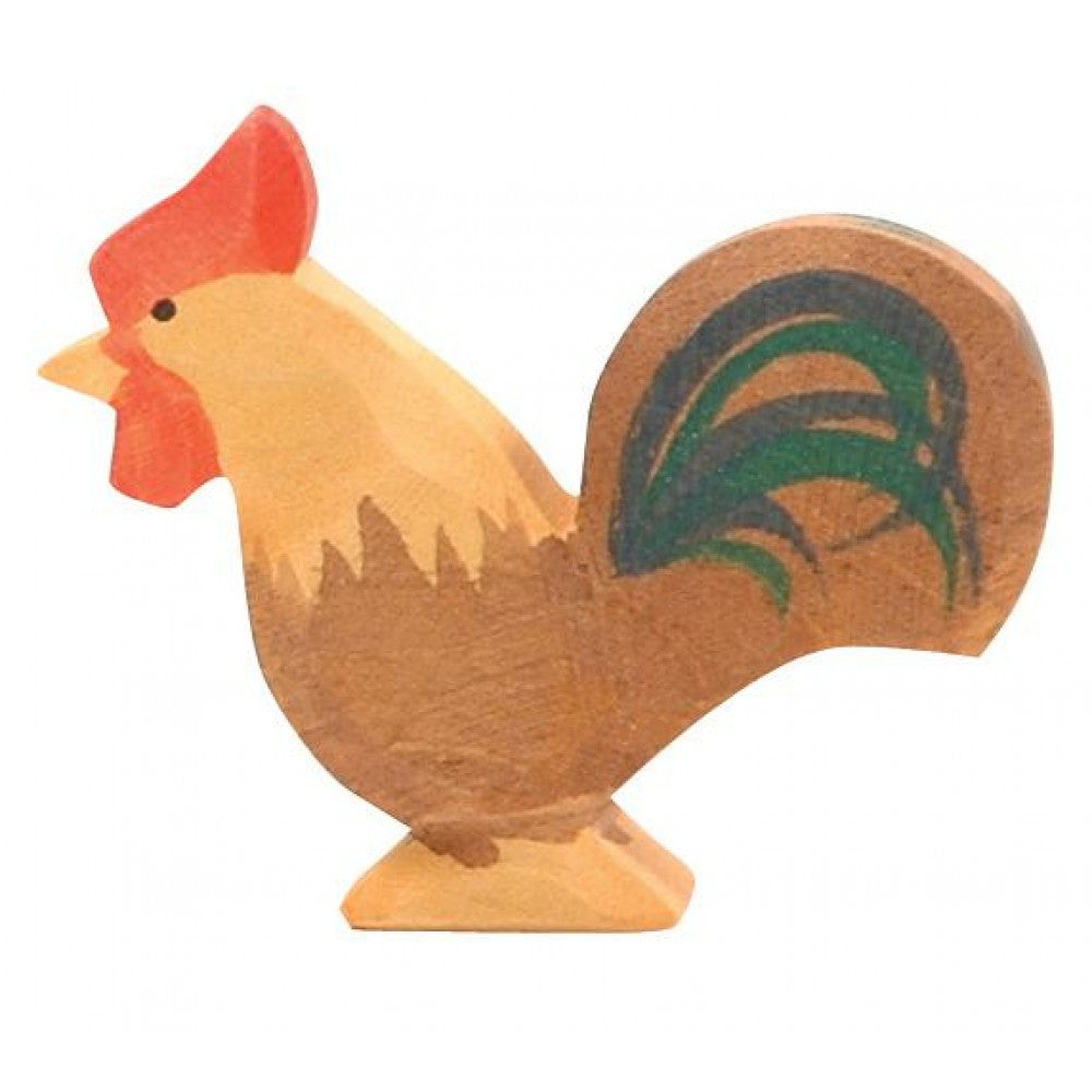 Wooden Brown Rooster