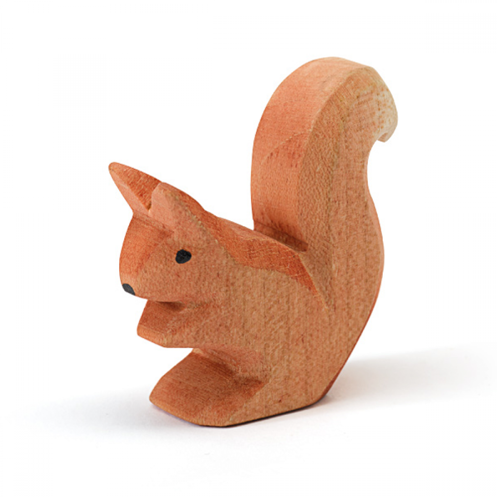 Wooden Squirrel Sitting