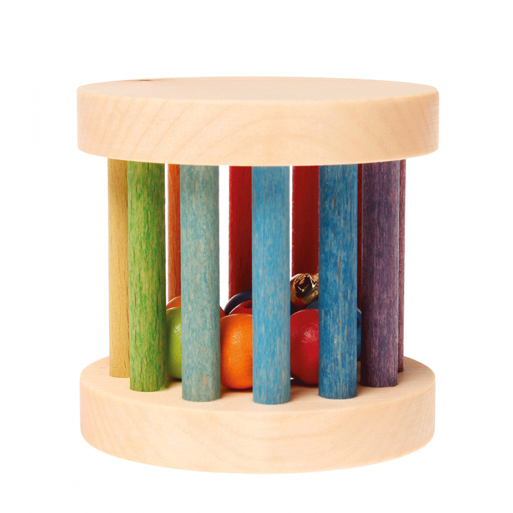 Wooden Mini Rainbow Rolling Wheel